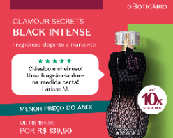 Glamour Secrets Black Intense com 24% OFF!