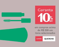 10% OFF acima de R$299!