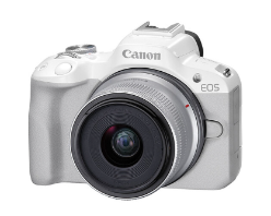 Câmera EOS R50 Branca Lente RF-S 18-45mm com R$1.900 OFF + 3% OFF