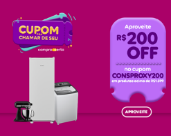 Mês do consumidor: R$200 OFF nas suas compras!*