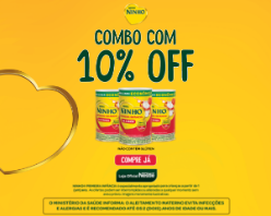 Promo Ninho 1,2kg com 10% OFF + 12% OFF da parceria!