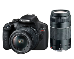 Câmera EOS T7+ Viajante com Lente EF-S 18-55mm + EF 75-300mm + 3% OFF